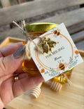 Honey Jar Favors, Honey Favors Baby Shower, Mini Honey Jar Wedding Favors, Baby to Bee, Thanks for Beeing Here, Tea Party – view 4