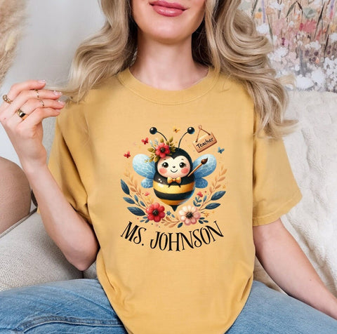 Kindergarten Teacher Bee Shirt | Queen Bee Teacher T-Shirt | Bee Classroom Shirt | First Grade Teacher Gift | Elementary Teacher