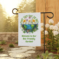 Welcome Garden Flag, Bee Friendly Garden, Save the Bees Pollinator Flag, Spring Garden Flag, Gift for Gardener – view 4