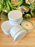 SALE White 4oz Candles, Private Label Mini White Tin Soy Candles, Unlabeled White Small Candles, Bulk Favor Candles, Event Candles – view 4