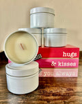 SALE White 4oz Candles, Private Label Mini White Tin Soy Candles, Unlabeled White Small Candles, Bulk Favor Candles, Event Candles – view 2