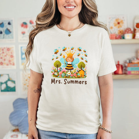 Personalized Teacher Bee Shirt | Custom Bee Teacher Tee | Queen Bee Shirt | Bee Classroom | Teacher Gift | Honeybee Shirt