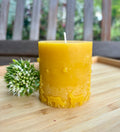 Christmas Beeswax Pillar Candle, Christmas Bee Gift, Non Toxic Holiday Candles, Holiday Beeswax Candle, Christmas Dinner Table Decor Candle - view 5