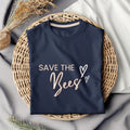 Save the Bees Shirt, Bee Lover Tee, Cute Bee T-Shirt, Pollinator Awareness Gift, Beekeeper Shirt, Insect Lover Tee - view 2
