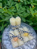 Rolled Beeswax Candle Favors, Ivory Bee Party and Shower Candle Favors, Mini Chime Candles, Table Favors, Bumblebee Shower - view 5