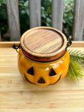 Pumpkin Jar Candle, Halloween Candle Decor, Jack-O-Lantern, Honey Pumpkin Scented Fall Candle, Fall Porch Decor, Pumpkin Pie Candle – view 5