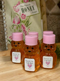 Pink Honey Bear Baby Shower Favors, Mini Pure Organic Honey Bears, Baby Girl Shower Favors – view 3