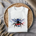 Patriotic Watercolor Honey Bee Shirt, American Flag Shirt, 4th of July Independence Day TShirt, Bee Lover Shirt, Insect Bug Lover Gift
