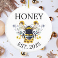 Grandma Honey Bee Ornament, Personalized New Grandma Christmas Gift, Pregnancy Reveal Ornament, Honey Grandma - view 5