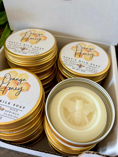 Honey Bee Soap, Wholesale Display of Goat's Milk Soap Bar, Bee Party Soap Favor, Citrus Orange Honey Soaps, Bulk Soap for Sale