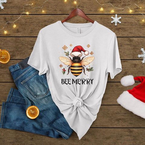 Bee Merry Christmas Shirt | Honey Bee Christmas Shirt | Beekeeper Christmas Gift | Bee Lover Tee | Christmas Bee Shirt | Holiday Bee Shirt