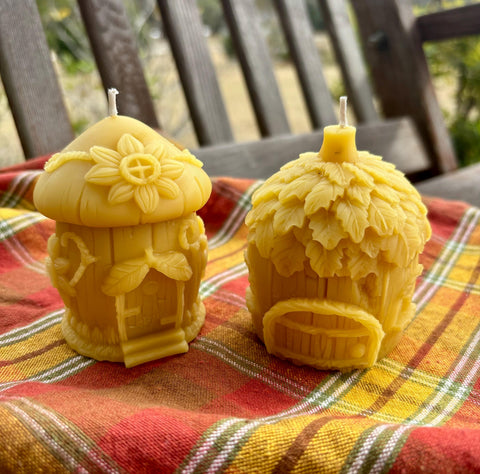 Natural Beeswax Candles, Raw Beeswax Novelty Candles, Pure Bees Wax Organic Candles, Woodland Cottagecore Fairy Decor, Bee Gift