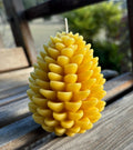 Large Fall Pinecone Candle, Natural  Beeswax Unscented Candles, Fall Tiered Tray Decor, Non Toxic Pine Cone Decor, Thanksgiving Table – view 5