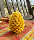 Large Fall Pinecone Candle, Natural  Beeswax Unscented Candles, Fall Tiered Tray Decor, Non Toxic Pine Cone Decor, Thanksgiving Table – view 2
