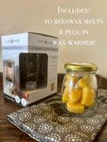 Pure Beeswax Scented Melts and Wax Warmer, Non Toxic Wax Melts Aromatherapy, Natural Wax Tarts, Gift Set for Home – view 2