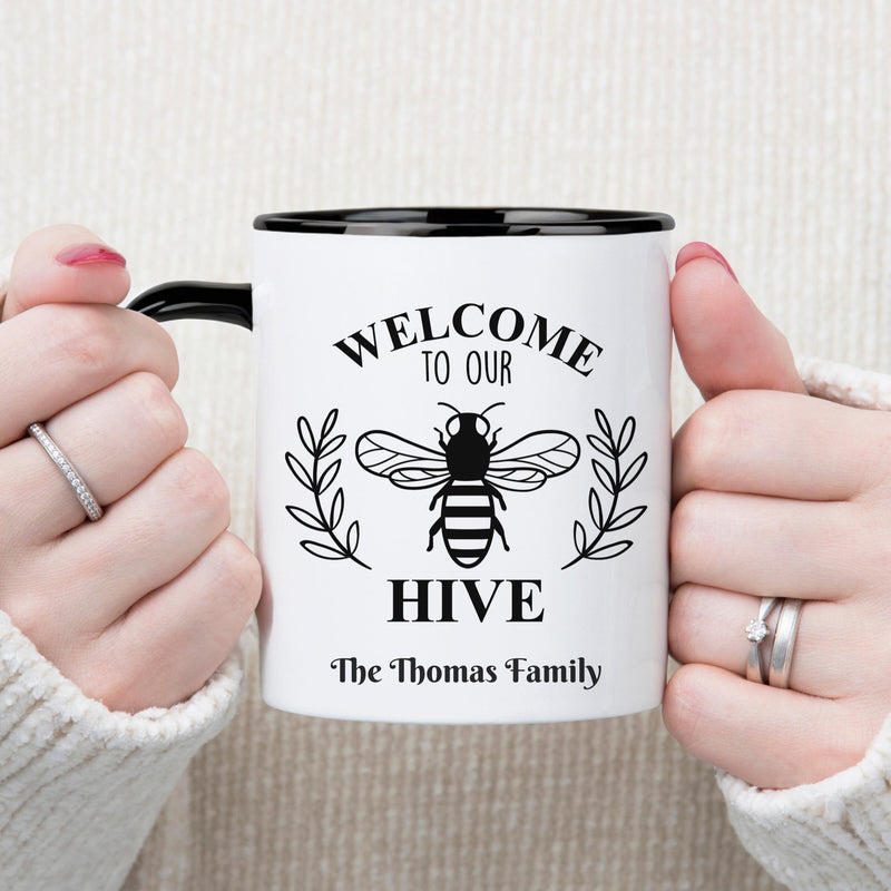 Welcome to Our Hive Mug | Personalized New Home Gift | Housewarming Bee Mug | Hostess Gift | Bed and Breakfast Mug | Bee Home Decor