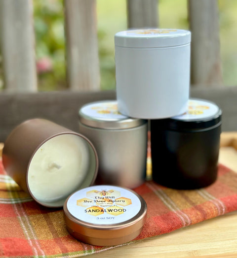 Small 3oz Scented Candles, Mini Tin Wholesale Soy Candles, Bulk Party Favor Candles, Event Candles