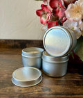 SALE Silver 2oz Candles, Private Label Small Mini Tin Soy Candles, Unlabeled Candles, Bulk Favor Candles, Event Candles - view 2