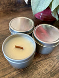 SALE Silver 2oz Candles, Private Label Small Mini Tin Soy Candles, Unlabeled Candles, Bulk Favor Candles, Event Candles - view 3