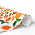 Little Cutie Gift Wrap, Clementine Wrapping Paper, Orange Fruit Gift Wrap Roll, Citrus Gifting Paper – view 3