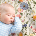 Wildflower Sherpa Blanket, Honeybee Floral Bed Blanket, Plush Nursery Blanket for Baby to Bee, Wild Flower Throw – view 5