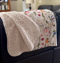 Wildflower Sherpa Blanket, Honeybee Floral Bed Blanket, Plush Nursery Blanket for Baby to Bee, Wild Flower Throw – view 3