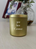 Gold Wholesale Candles, Bulk Private Label 3oz Tin Candles, Gold Party Favor, Scented Soy Wax Unlabeled Tin Candle, Blank Event Favor Candle – view 2