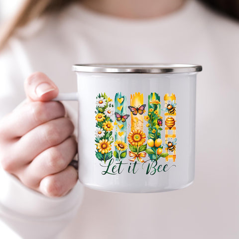 Spring Honeybee Glass Tumbler Coffee Mug, Mother's Day Bee Inspired Gift, Bumblebee Mug, Sunflower Lover Gift, Gift Under 20
