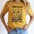 Honor the Wild Honeybee Shirt, Conservation Wildlife T-Shirt, Protect Pollinators, Nature Lover Gift, Beekeeper Beekeeping Shirt