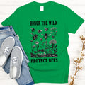 Honor the Wild Honeybee Shirt, Conservation Wildlife T-Shirt, Protect Pollinators, Nature Lover Gift, Beekeeper Beekeeping Shirt – view 3