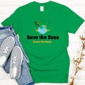 Save the Bees Shirt, Bee Keeper T-Shirt Gift, Beekeeping Gift, Queen Bee Shirt, Teacher Bee Theme, Earth Day Tee, Science Shirt