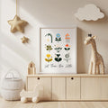 Wildflower Nursery Wall Art, Botanical Baby Girl Nursery Poster, Bee Playroom Decor, Floral Print - view 5