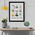 Wildflower Nursery Wall Art, Botanical Baby Girl Nursery Poster, Bee Playroom Decor, Floral Print - view 3