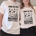 Honor the Wild Honeybee Shirt, Conservation Wildlife T-Shirt, Protect Pollinators, Nature Lover Gift, Beekeeper Beekeeping Shirt – view 2