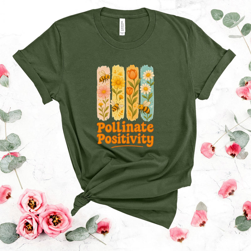 Pollinator Bee Lover T-Shirt, Botanical Tee, Gift for a Gardener, Pollinator Shirt, Plant Lady Gift, Bee Lover, Honeybees, Bee Gift for Mom