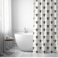Honey Bee Shower Curtain, Bee Bathroom Decor, Insect Home Decor, Bee Theme Bath Curtain