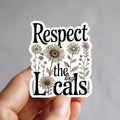 Respect the Locals Sticker | Wildflower Bee Sticker | Save the Bees Decal | Nature Lover Gift | Shop Local Sticker | Vinyl Laptop Decal – view 2