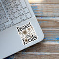 Respect the Locals Sticker | Wildflower Bee Sticker | Save the Bees Decal | Nature Lover Gift | Shop Local Sticker | Vinyl Laptop Decal – view 3