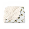 Honeybee Sherpa Blanket, Baby Bee Nursery Crib Throw, Bee Themed Gift, Cozy Throw for Home Decor, Bee Lover, Nature Inspired Bedding - view 2
