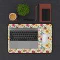 Floral Insect Lover Desk Mat, Ladybug Computer Desk Pad, Whimsical Office Desk Accessories, Bug Lover Gift, Cute Nature Inspired Gift Decor – view 2