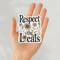 Respect the Locals Sticker | Wildflower Bee Sticker | Save the Bees Decal | Nature Lover Gift | Shop Local Sticker | Vinyl Laptop Decal