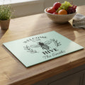 Personalized Glass Cutting Board, Bee Lover Charcuterie Board, Custom Kitchen Gift, New Home Gift, Wedding Gift for Couple, Beekeeper Gift – view 3