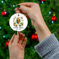 School Nurse Christmas Ornament | Queen Bee Nurse Gift | Honey Bee Ornament | School Health Clinic Gift | Ceramic Christmas Ornament – view 3