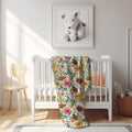 Cute Bug Sherpa Blanket, Ladybug Cozy Nursery Decor, Nature Lover Inspired Decor, Fleece Girl Bedroom Bedding – view 5