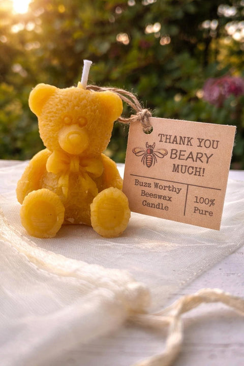 Bear Candle Favor, Thank you Beary Much For Beary Ready, Bearly Wait Baby Shower, Pooh Party Favor