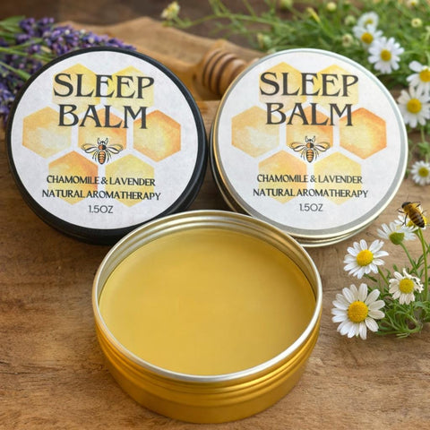 Relaxing Sleep Balm, Lavender Chamomile Relaxation Salve, Solid Perfume, Natural Lavender Aromatherapy, Calming Cream Bedtime Lotion