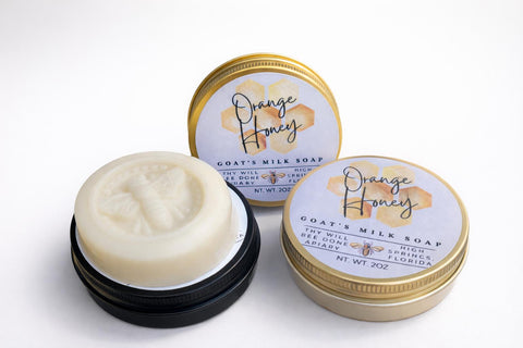 Honey Bee Soap, Goat's Milk Soap Bar, Bee Party Soap Favor, Citrus Orange Honey Soap