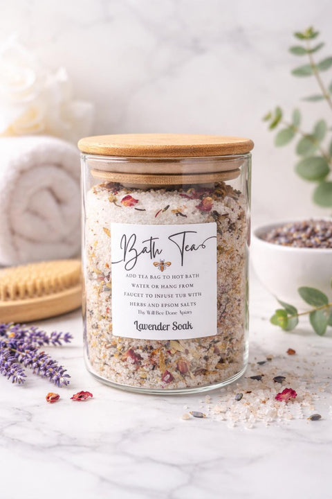 Lavender Eucalyptus Bath Soak, Epsom Salts, Self Care Gift