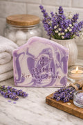 Handmade Lavender Soap, Honey Infused Bar Soap, Lavender Gift for Her, Homemade Cold Processed Soap, Purple Guest Soap