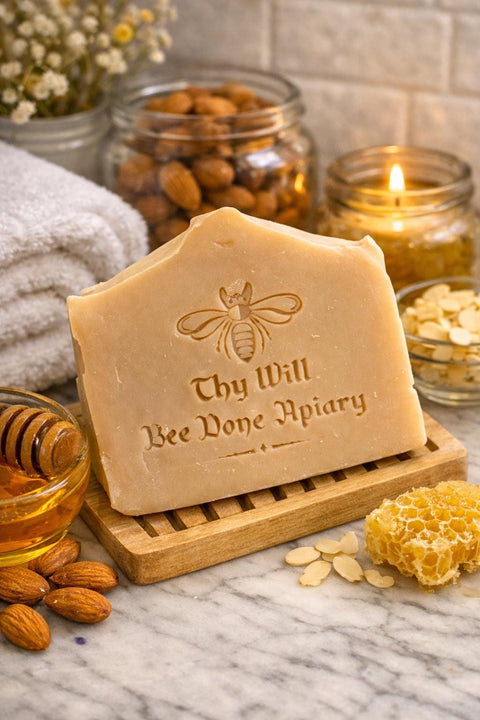 Honey Almond Soaps, Natural Soap, Honey Infused Soap, Handmade Organic Skincare, Bee Lover Gift